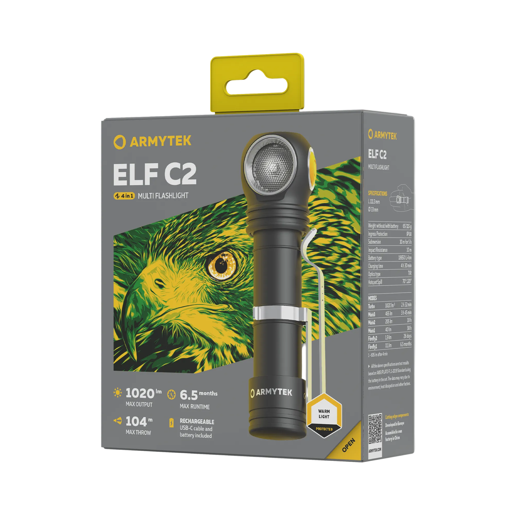ARMYTEK Elf C2 USB-C White